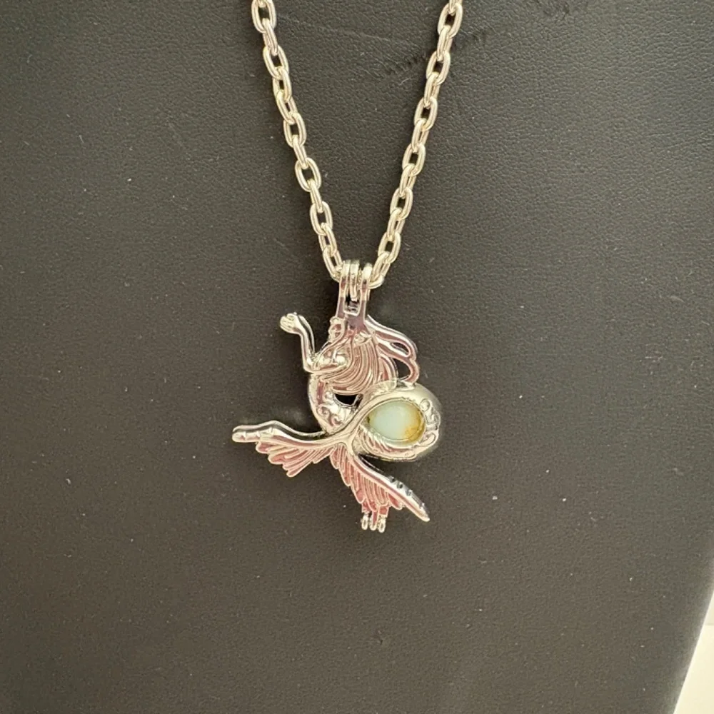 Gothic Like Mermaid Necklace features interior glow-in-the-dark orb!